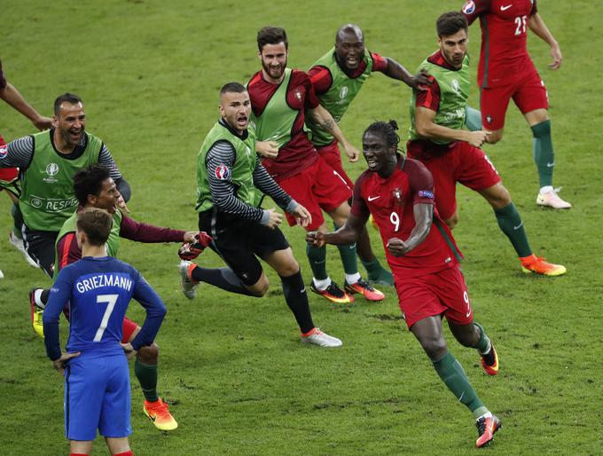 Veselje Portugalcev po zadetku Ederja v 109. minuti. | Foto: Reuters