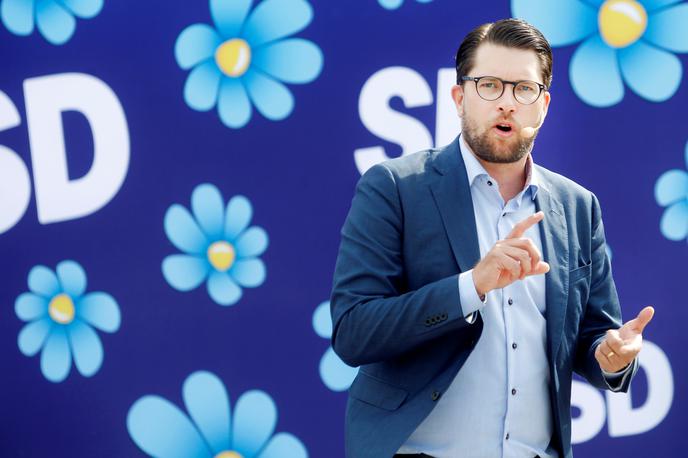 Jimmie Akesson | Švedskim demokratom, ki jih vodi Jimmie Åkesson, bo morda po volitvah prihodnje leto uspelo odločilno vplivati na oblikovanje desne švedske vlade. To bo za Švedsko skorajda nekakšna politična revolucija. | Foto Reuters