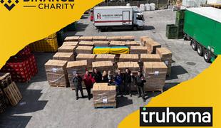 Truhoma od Binance Charity, svetovne znane platforme za donacije v kriptovalutah, prejela kar 40 tisoč evrov za pomoč prebivalcem Ukrajine