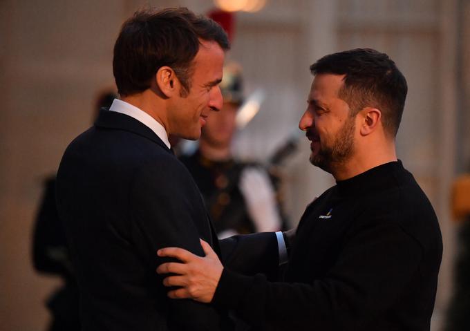 Emmanuel Macron in Volodimir Zelenski. | Foto: Reuters