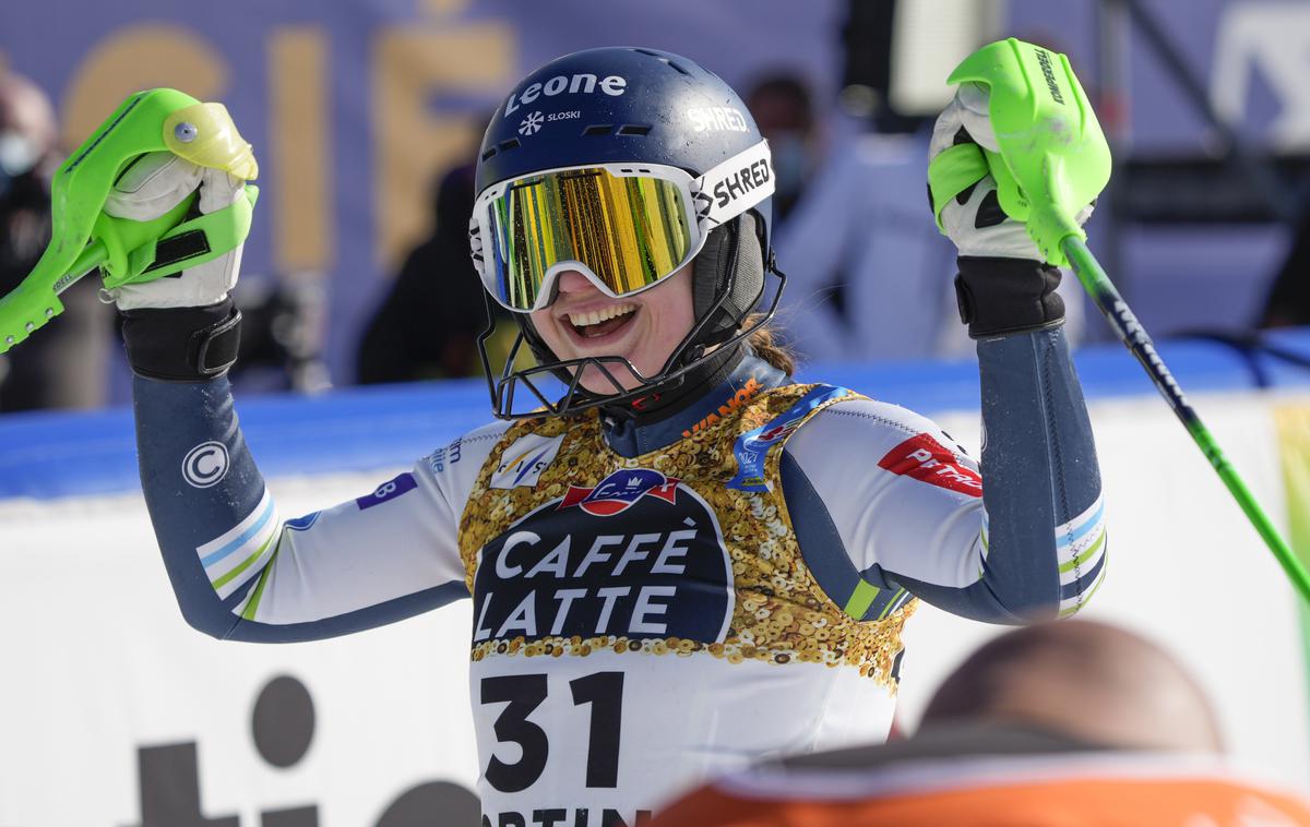 Andreja Slokar | Andreja Slokar je z izjemno drugo vožnjo v slalomu s 17. mesta napredovala na peto, kar je njen najboljši rezultat v karieri. | Foto Guliverimage/Getty Images