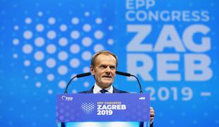 EPP na kongresu v Zagrebu potrdila Tuska za novega predsednika stranke