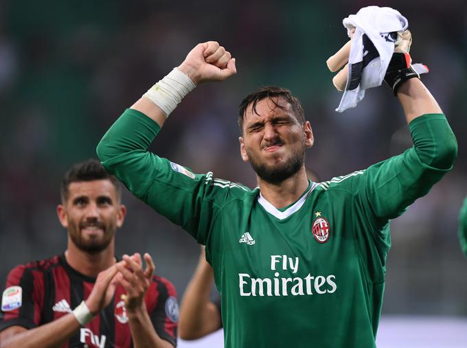 Prihodnji teden bodo napadalci Rijeke skušali premagati nadarjenega vratarja Milana Gianluigija Donnarummo. | Foto: Reuters