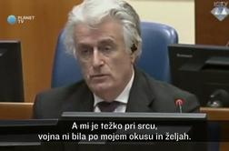 Radovan Karadžić pričakuje oprostilno sodbo (video)