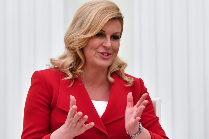 Kolinda Grabar-Kitarović | Hrvaška predsednica Kolinda Grabar-Kitarović je ponovila, da Hrvaška v primeru arbitražnega spora s Slovenijo vztraja pri dvostranskem dogovoru. | Foto Reuters