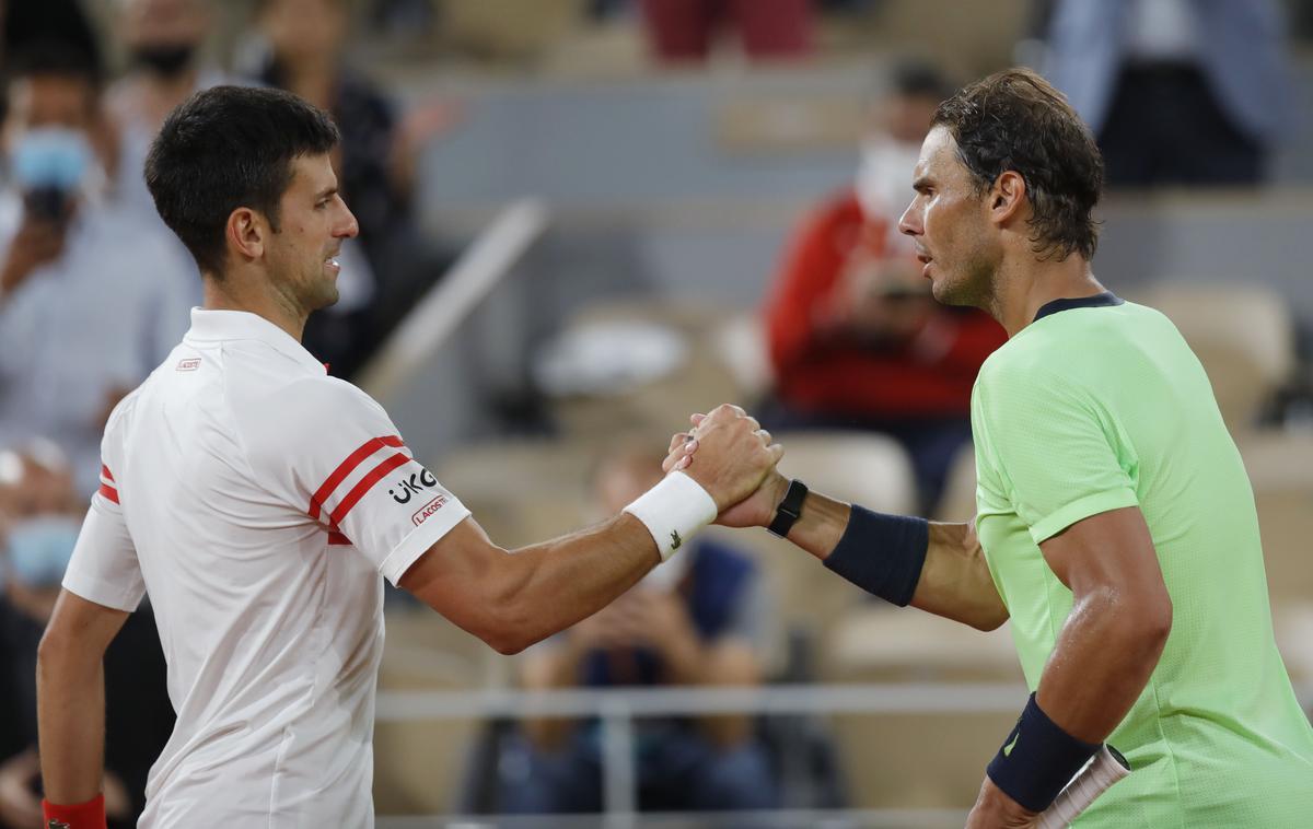 Nadal Đoković Pariz 2021 | Rafael Nadal je vendarle čestitak Novaku Đokoviću za 24. osvojeni grand slam. | Foto Reuters