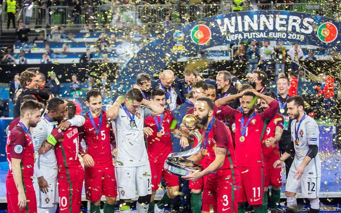 Portugalska je letos v Ljubljani postala evropski prvak v futsalu. | Foto: Žiga Zupan/Sportida