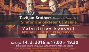 Valentinov džezovsko-klasični koncert bratov Tavitjan