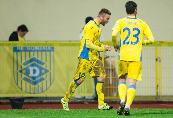 Slobodan Vuk je v tej sezoni prispeval sedem golov in šest podaj. Danes je za Domžale zabil svoj 36. gol in je klubski rekorder. | Foto: Vid Ponikvar