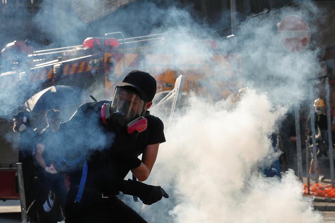 hongkong | Aplikacija HKmap Live med drugim razkriva lokacije, kjer je policija uporabila solzivec. | Foto Reuters