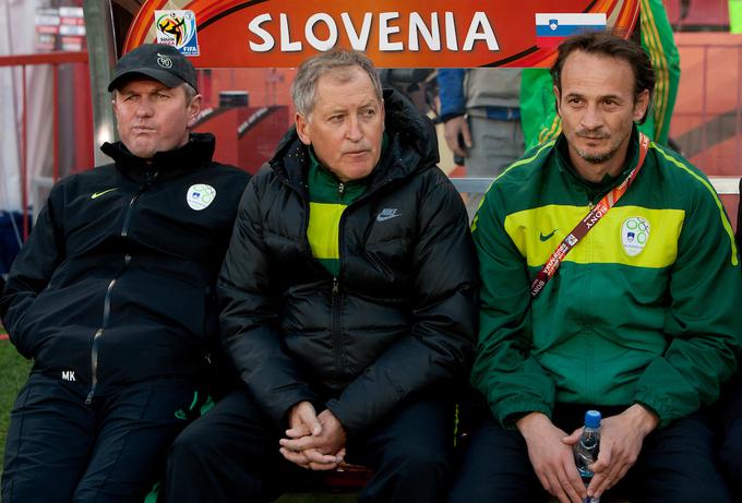 Kek je na podoben način ''proslavljal'' zadetke tudi pred sedmimi leti, ko je vodil Slovenijo na svetovnem prvenstvu v Južni Afriki. | Foto: Vid Ponikvar