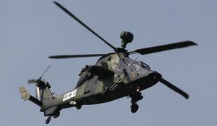 Španski vojaški helikopter trčil v daljnovod. Vračal se je z urjenja.