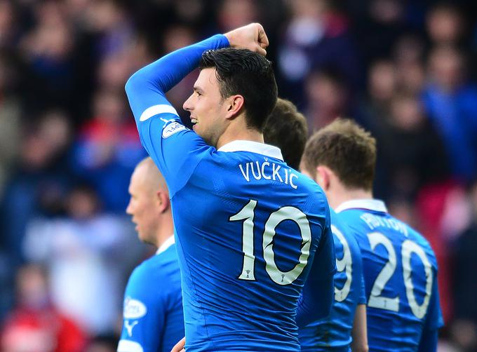 Za sloviti Rangers iz Glasgowa je med februarjem in majem 2015 v 22 nastopih zabil 9 golov. | Foto: Getty Images