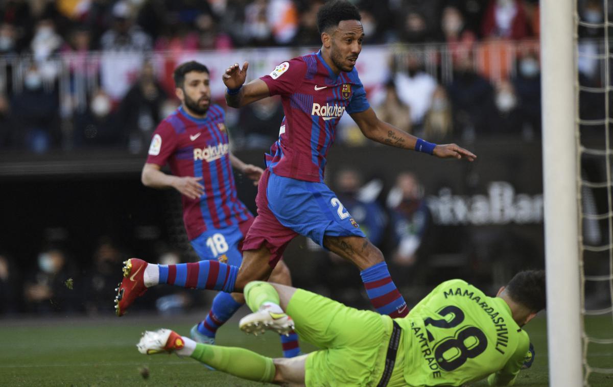 Barcelona Aubameyang | Pierre-Emerick Aubameyang je zabil svoja prva dva gola za Barcelono. | Foto Reuters