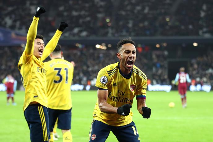 Pierre-Emerick Aubameyang | Pierre-Emerick Aubameyang je pri zmagi Arsenala prišel do 11. prvenstvenega gola sezone. | Foto Getty Images