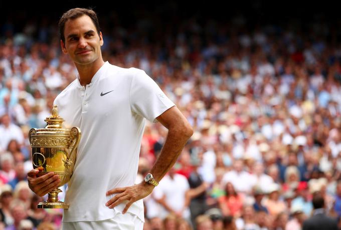 Roger Federer je v Wimbledonu osvojil svoj osmi, skupno pa 19. naslov za grand slam. | Foto: Guliverimage/Getty Images