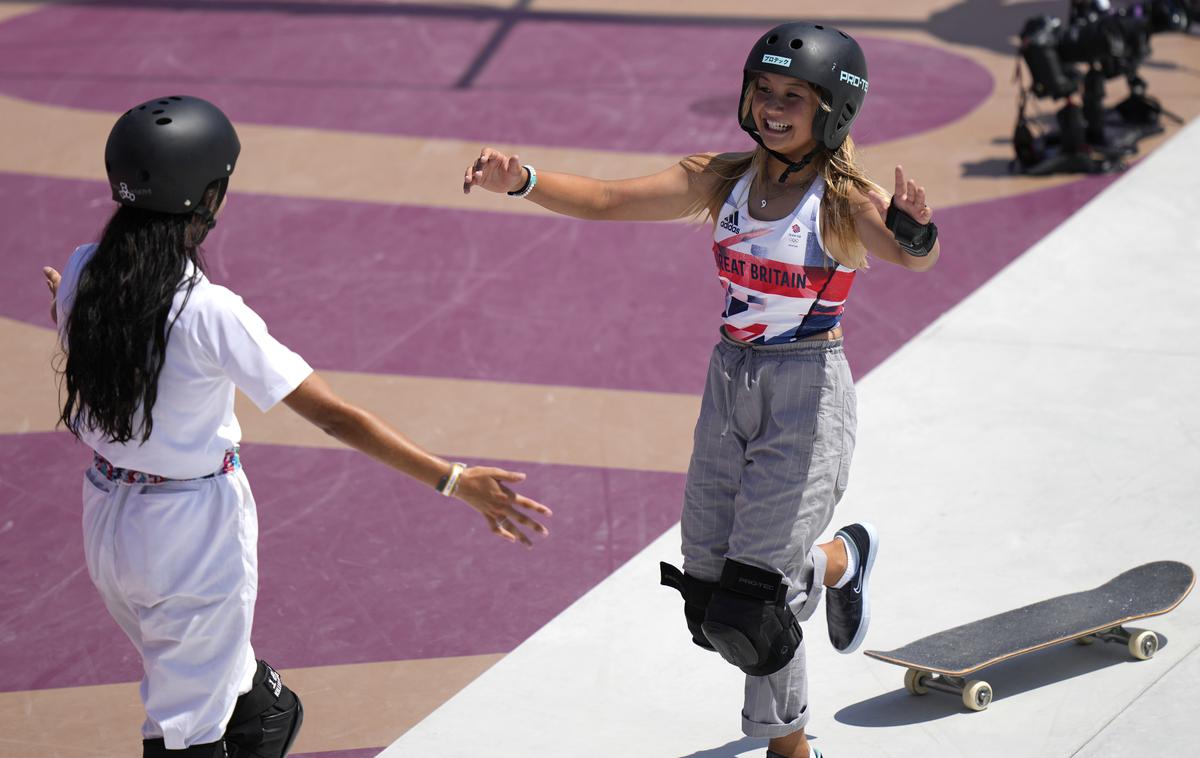 Sky Brown | 13-letna rolkarka Sky Brown je v sredo osvojila bronasto olimpijsko medaljo v disciplini park.  | Foto Guliverimage