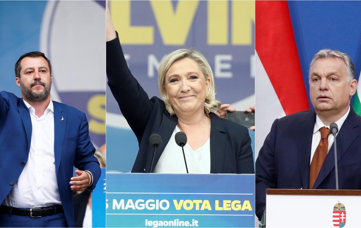 Viktor Orban, Marine Le Pen, Matteo Salvini | Foto Reuters