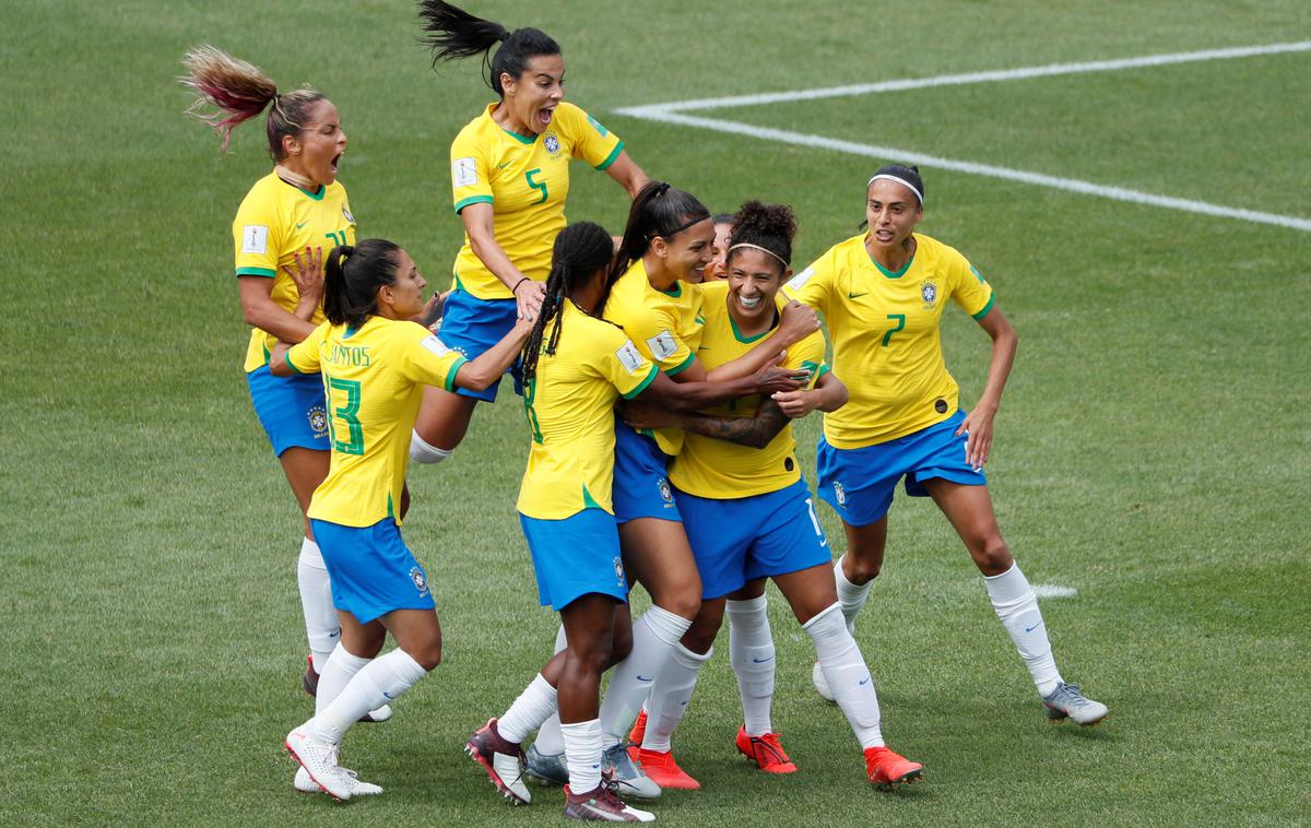 Brazilke SP 2019 | Brazilke so se veselile zmage s 3:0 nad Jamajko. | Foto Reuters