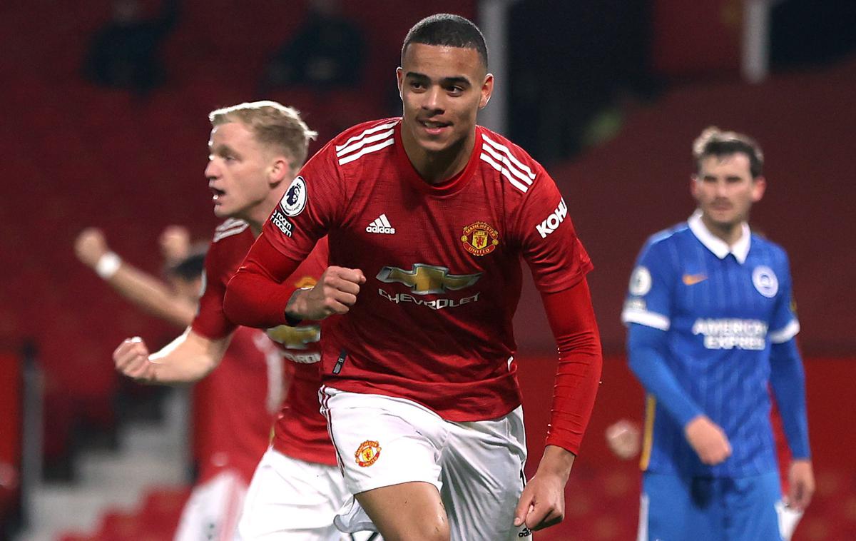 Mason Greenwood | Za pomembno zmago Manchester Uniteda je v 23. minuti zadel mladi Mason Greenwood. | Foto Reuters