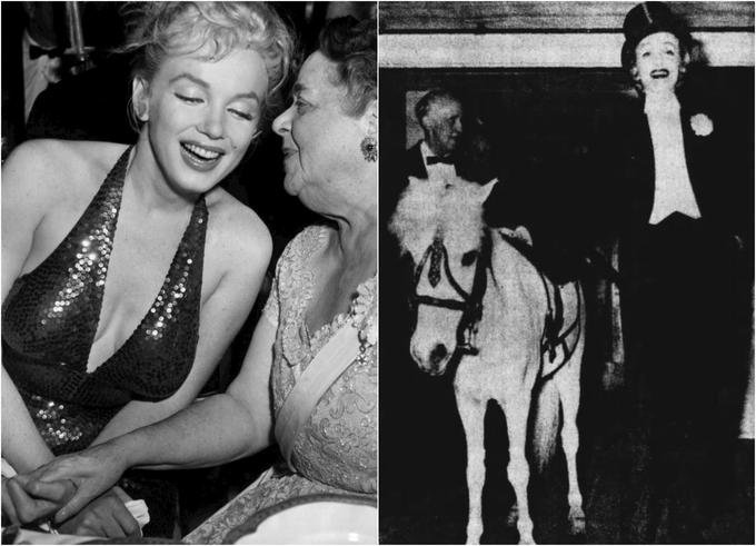 Zvezdniški gostji hotelskih zabav: Marilyn Monroe leta 1957 in Marlene Dietrich leta 1959 | Foto: Thomas Hilmes/Wikimedia Commons