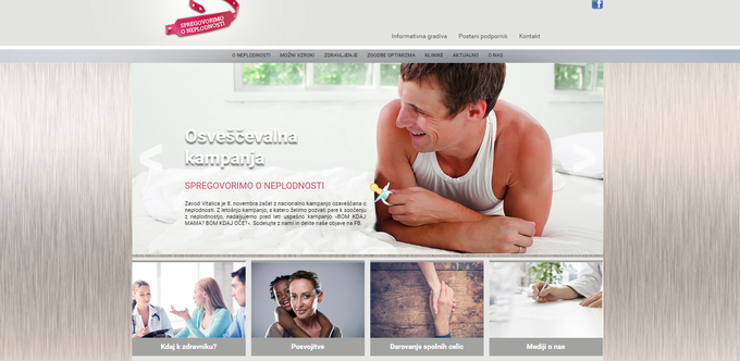 Zavod Vitalica je zasnoval spletno stran www.neplodnost.net, kjer so strokovne informacije o neplodnosti predstavljene na poljuben način. | Foto: 