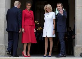 donald trump, melania trump, emmanuel macron, brigitte trogneux