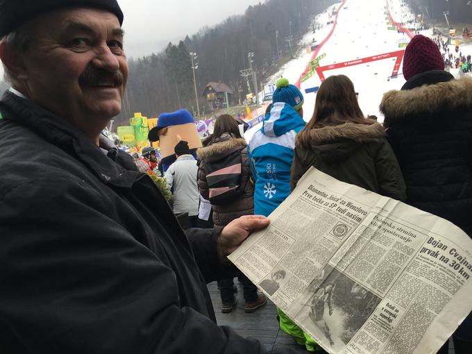 Tomo Levovnik s 40 let starim izvodom Dela: "Poglejte, prve točke!" | Foto: MaPa