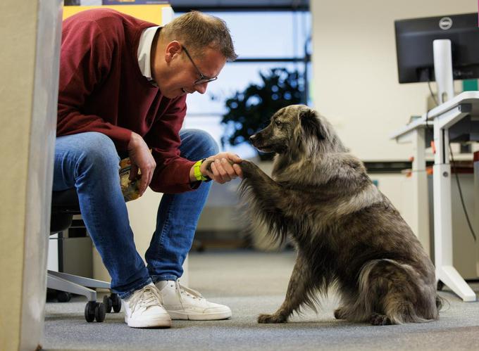 Miha Smolič, prodajni predstavnik za Royal Canin, in Jackie | Foto: 