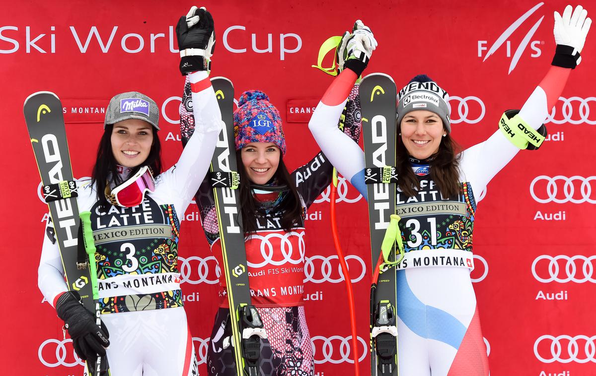 Anna Veith Tina Weirather Wendy Holdener Crans Montana | Foto Guliver/Getty Images