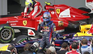 Iz prve vrste Vettel in Massa, Räikkonen po kazni deseti
