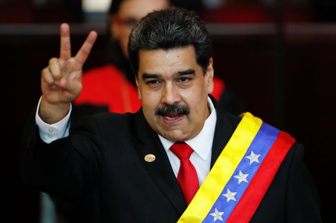 Nicolas Maduro | Venezuelski predsednik Nicolas Maduro je v nedeljo sporočil, da so venezuelske oblasti preprečile vdor terorističnih plačancev iz Kolumbije. | Foto Reuters