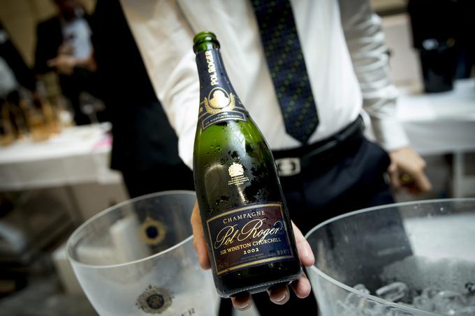 Sir Winston Churchill iz kleti Pol Roger je bil šampanjec, za katerega je bila vrsta na ljubljanskem festivalu najdaljša. | Foto: Ana Kovač