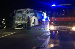 Na primorski avtocesti zgorel bolgarski avtobus #foto #video