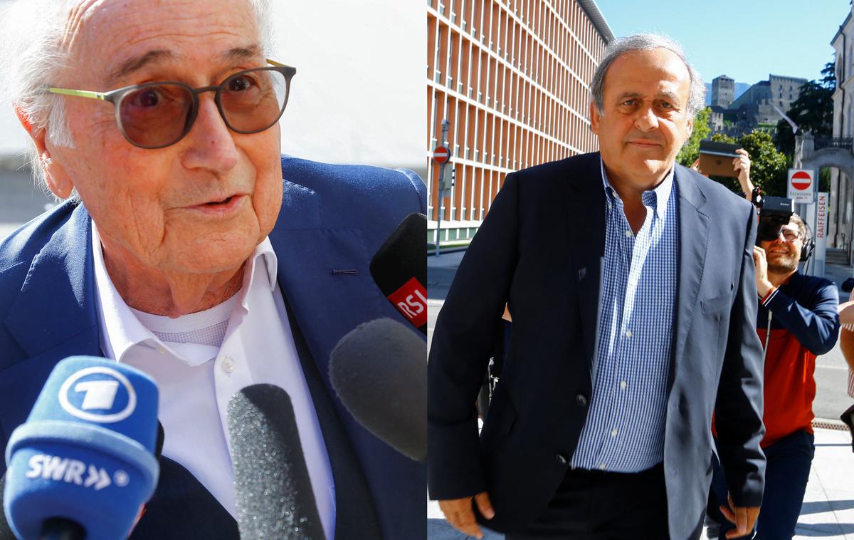 Sepp Blatter, Michel Platini | Sepp Blatter in Michel Platini sta se na sodišču veselila velike zmage. | Foto Reuters