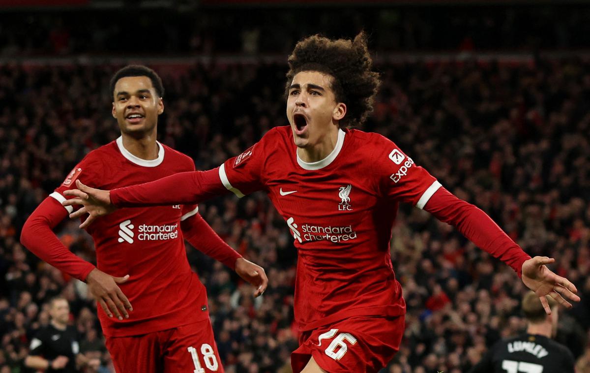 Liverpool Jayden Danns | Jayden Danns je za Liverpool dosegel dva gola. | Foto Reuters