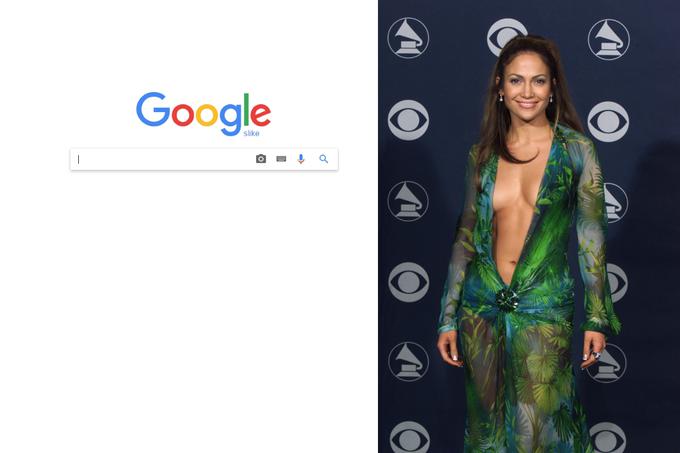 Eden glavnih razlogov za to, da je Google dodal iskalnik slik, je bila zelena Versacejeva obleka ameriške pevke Jennifer Lopez, ki je bila leta 2000 najbolj iskana kombinacija ključnih besed na Googlu, ta pa uporabniku, ki je želel videti fotografijo, do takrat ni mogel postreči drugače kot s spletno povezavo. | Foto: Matic Tomšič / Reuters