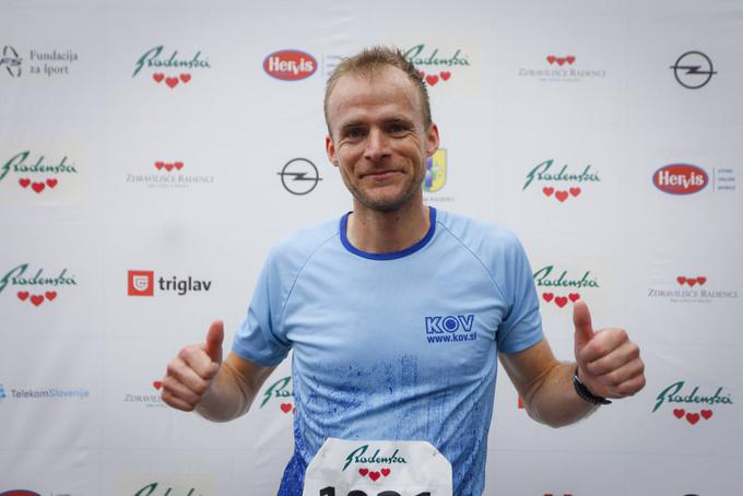 Janez Mulej, novi državni prvak v polmaratonu: ''Nisem taktiziral, šel sem na vse ali nič.'' | Foto: Peter Kastelic