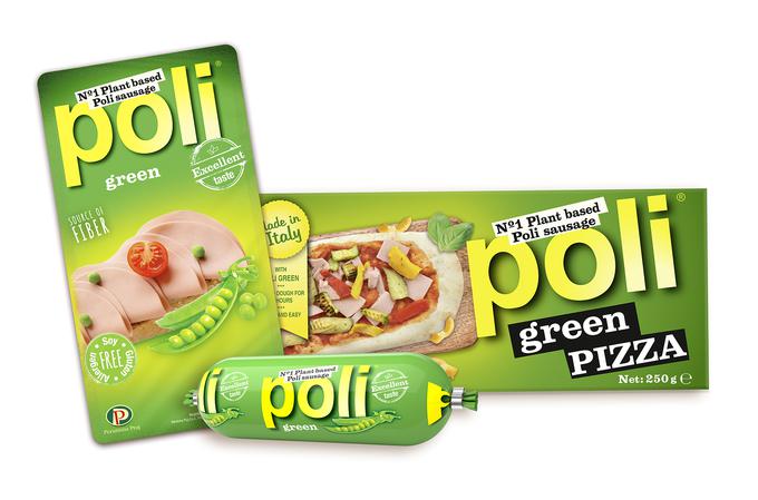 Trenutno linijo Poli green sestavljajo trije izdelki: Poli green klobasa, Poli green narezek (oboje proizvajajo v lastnem obratu v Zalogu) in zamrznjena Poli green pizza, katero proizvajajo v sodelovanju s priznanim proizvajalcem pic v Italiji.  | Foto: Perutnina Ptuj