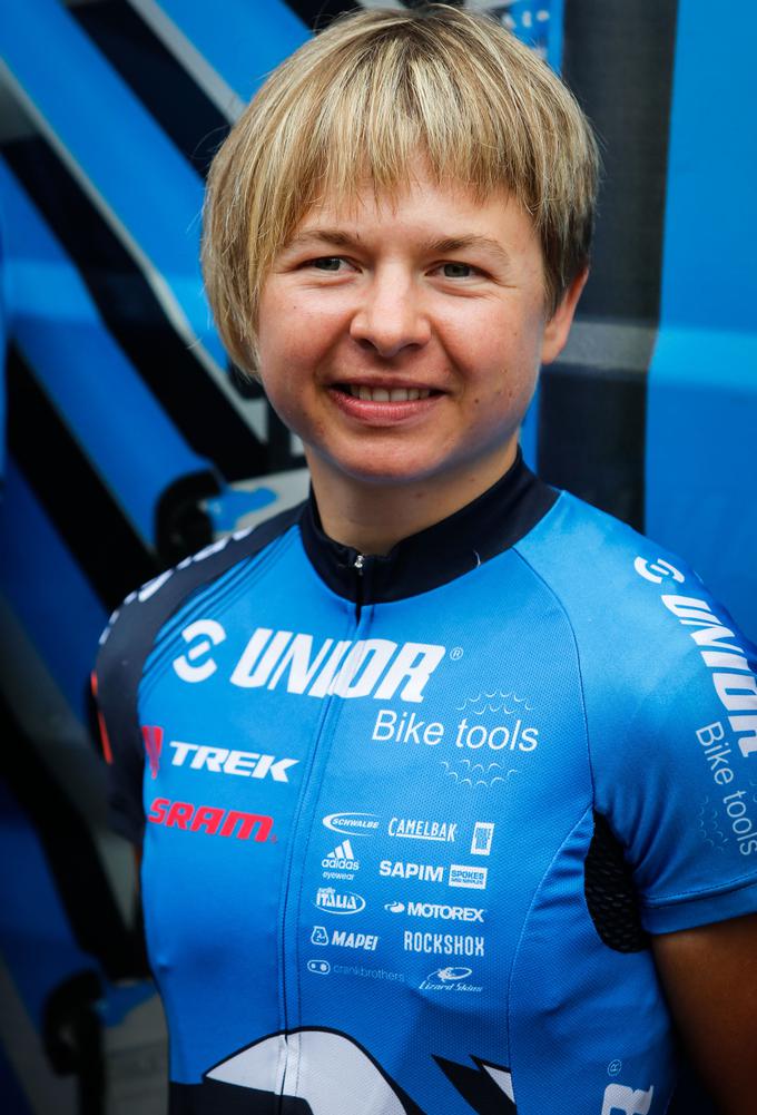 Gorska kolesarka Tanja Žakelj je v odličnem tekmovalnem ritmu. | Foto: Anže Malovrh, STA