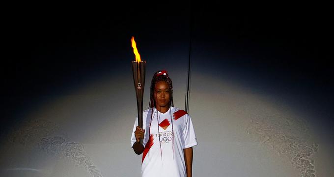 Naomi Osaka je na OI v Tokiu prižgala olimpijski ogenj. | Foto: Guliverimage/Vladimir Fedorenko
