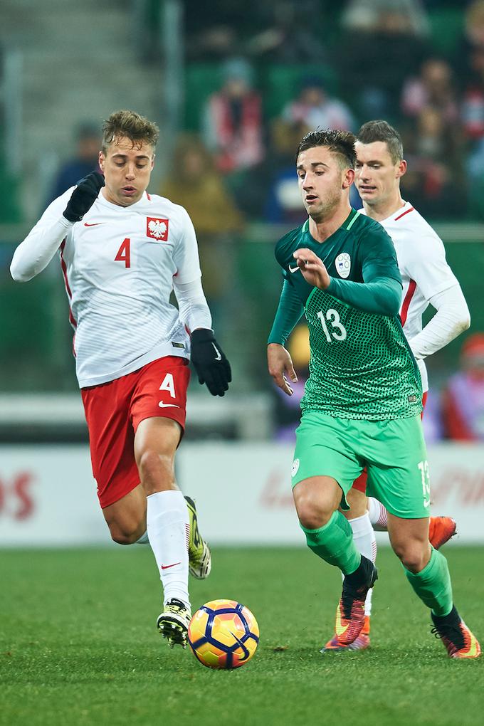 Zaigral je tudi na prijateljski tekmi s Poljsko. | Foto: Sportida