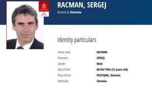 Sergeja Racmana išče tudi Interpol