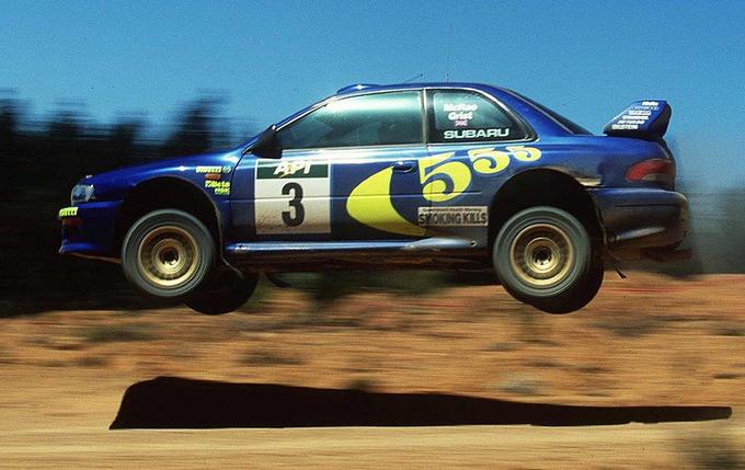 Dve legendi: subaru impreza WRC in Colin McRae na znamenitih skokih na reliju po Avstraliji. | Foto: Subaru