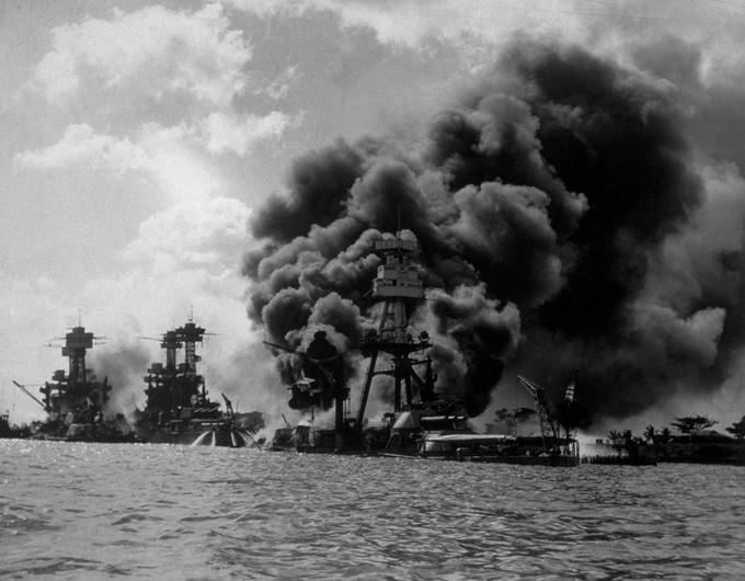Japonski napad je presenetil ameriško mornarico. | Foto: Getty Images