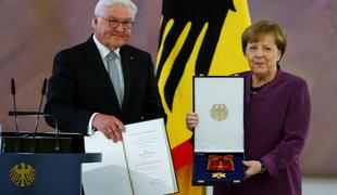 Angela Merkel prejela najvišji nemški red za zasluge