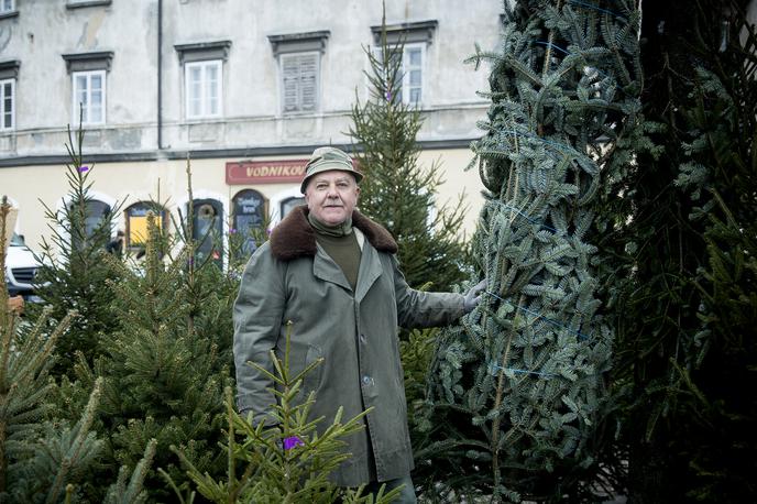 Božična drevesa jelke smreke ljubljanska tržnica | Foto Ana Kovač