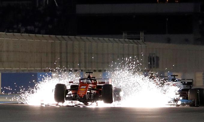 Takole je za "ognjemet" poskrbel Sebastian Vettel. | Foto: Reuters