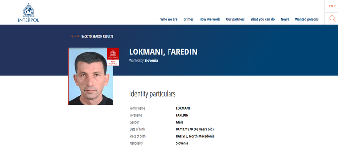 Faredin Lokmani je bil pred leti obsojen trgovine z ljudmi. | Foto: Interpol