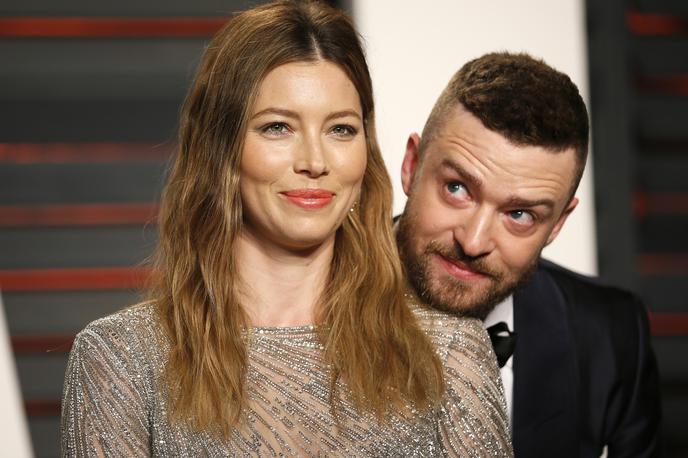 jessica biel, justin timberlake | Jessica Biel in Justin Timberlake sta poročena od leta 2012, tri leta pozneje se jima je rodil sin Silas. | Foto Reuters